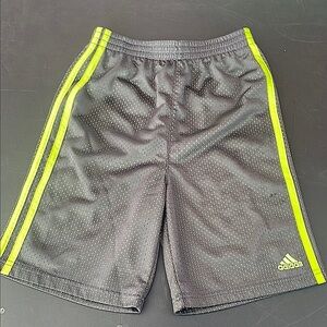 adidas Kids Gray and Neon Yellow Shorts
